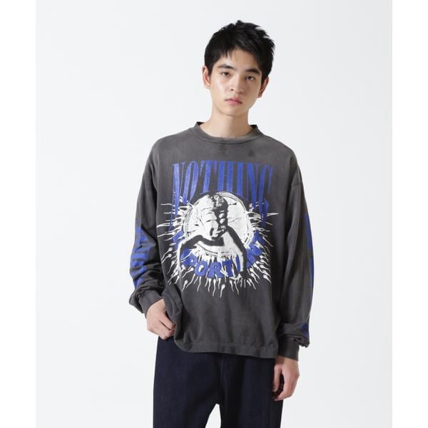 ロイヤルフラッシュ（ FLASH）/SAINT MICHAEL／セントマイケル／KK_LS TEE／NOTHING IMP／BLACK