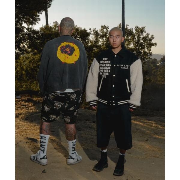ロイヤルフラッシュ（ROYAL FLASH）/SAINT MICHAEL／セントマイケル／CP_CREW SWEAT／SMILE／BLACK_4