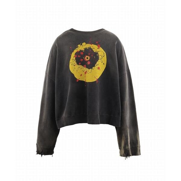 ロイヤルフラッシュ（ROYAL FLASH）/SAINT MICHAEL／セントマイケル／CP_CREW SWEAT／SMILE／BLACK_6