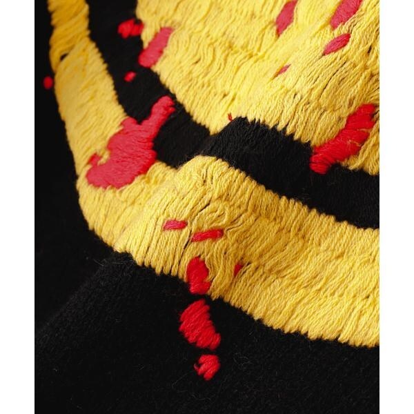 ロイヤルフラッシュ（ROYAL FLASH）/SAINT MICHAEL／セントマイケル／CP_CREW KNIT／SMILE／BLACK_9