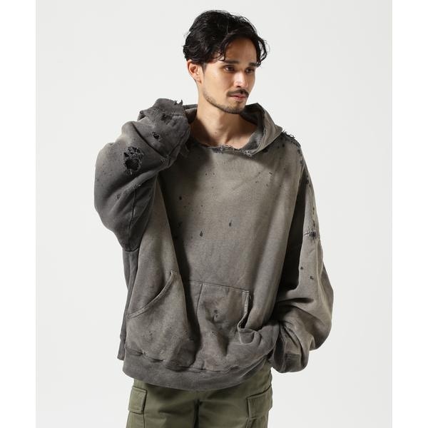 ロイヤルフラッシュ（ FLASH）/READYMADE／レディーメイド／DOUBLE FACE HOODIE／BLACK