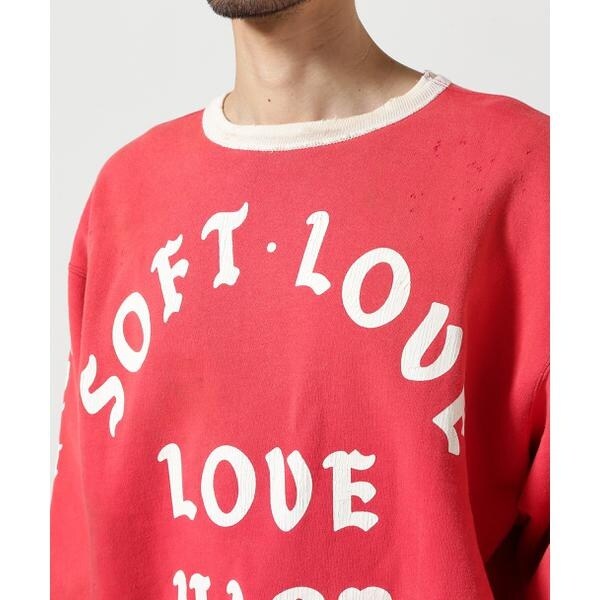 ロイヤルフラッシュ（ROYAL FLASH）/SAINT MICHAEL／セントマイケル／CREW SWEAT／SOFT LOVE／RED_5