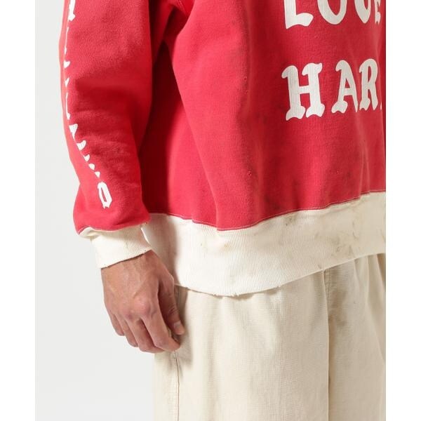 ロイヤルフラッシュ（ROYAL FLASH）/SAINT MICHAEL／セントマイケル／CREW SWEAT／SOFT LOVE／RED_7