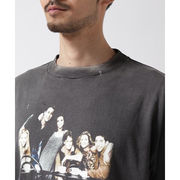ロイヤルフラッシュ（ROYAL FLASH）/SAINT MICHAEL／セントマイケル／FRIENDSコラボ FRD_SS TEE／BLACK