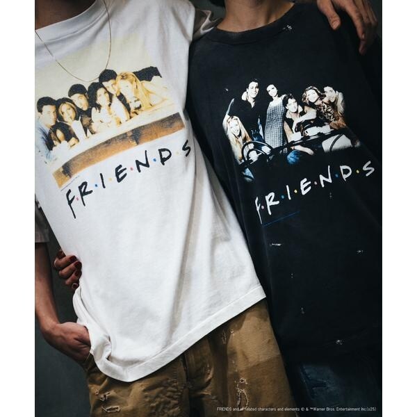 ロイヤルフラッシュ（ROYAL FLASH）/SAINT MICHAEL／セントマイケル／FRIENDSコラボ FRD_SS TEE／BLACK