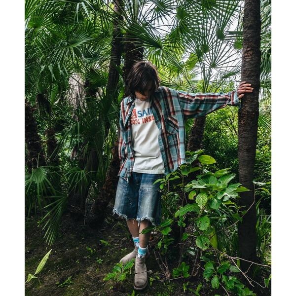 ロイヤルフラッシュ（ROYAL FLASH）/SAINT MICHAEL／セントマイケル／DOUBLE KNEE SHORTS／BLUE_2