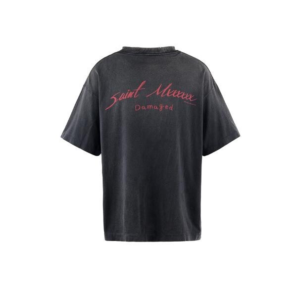 SAINT MICHAEL／セントマイケル／SS TEE EGG BLACK SAINT MXXXXXX