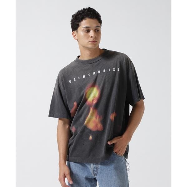 ロイヤルフラッシュ（ FLASH）/SAINT MICHAEL／セントマイケル／SS TEE SAINT PRAISE BLACK
