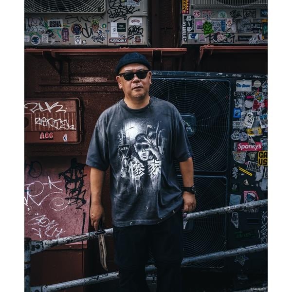 ロイヤルフラッシュ（ FLASH）/SAINT MICHAEL／セントマイケル／GS_SS TEE／惨家−zange−／BLACK