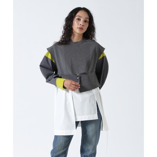 ロイヤルフラッシュ（ FLASH）/UN3D．／アンスリード／KNIT VEST DOCKING SHIRT／ニットベストドッキングシャ