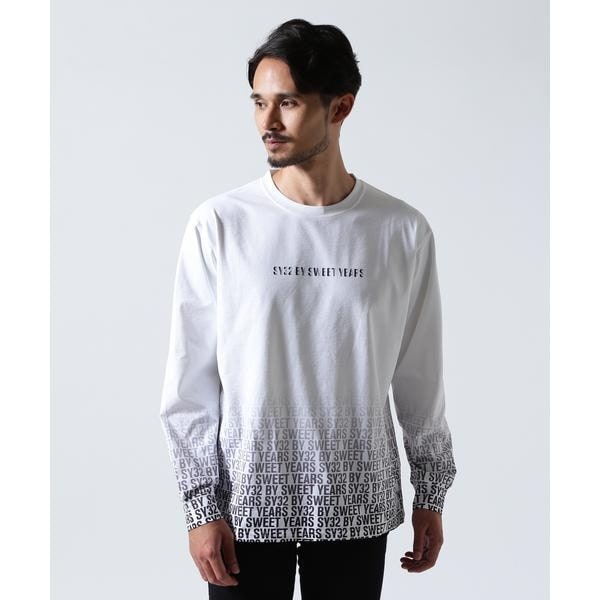 ロイヤルフラッシュ（ROYAL FLASH）/SY32 by SWEET YEARS／GRADATION LOGO L／S TEE_1