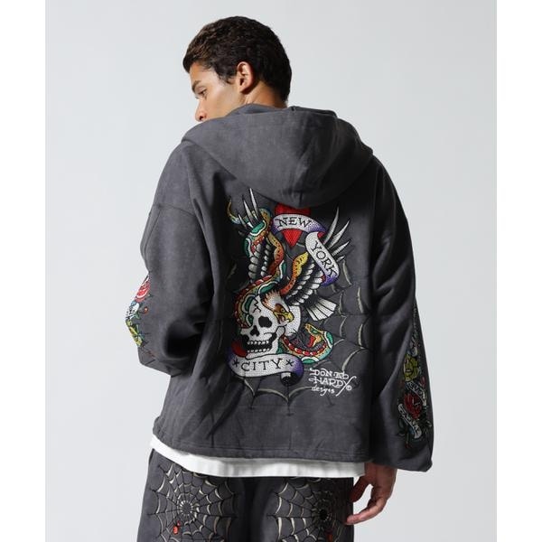 ロイヤルフラッシュ（ROYAL FLASH）/FR(13)NDS × Ed Hardy／フレンズ × エド・ハーディ／コラボジップフーディ_1