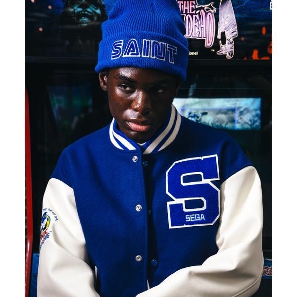 ロイヤルフラッシュ（ FLASH）/SAINT MICHAEL／セントマイケル／SAINT SEGA／SG KNIT CAP／BLUE