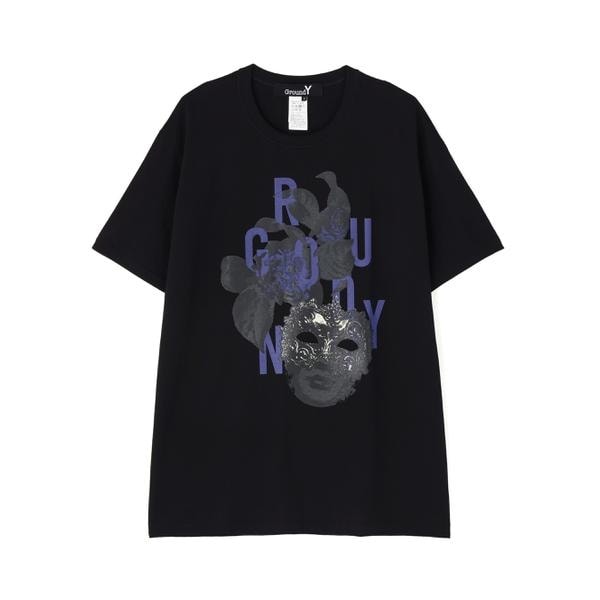【NEW】ロイヤルフラッシュ（ FLASH）/Ground Y／グランドワイ／20／COTTON JERSEY MASK PURPLE TEE