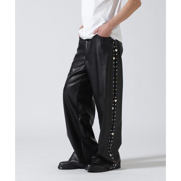 ロイヤルフラッシュ（ROYAL FLASH）/Bloomyard／ブルームヤード／Fake LeatherSide Studs Pants