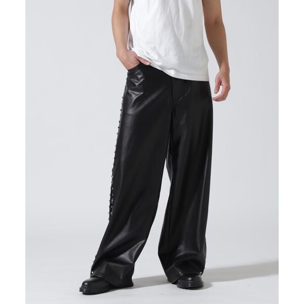 ロイヤルフラッシュ（ROYAL FLASH）/Bloomyard／ブルームヤード／Fake LeatherSide Studs Pants_1