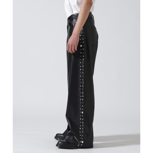 ロイヤルフラッシュ（ROYAL FLASH）/Bloomyard／ブルームヤード／Fake LeatherSide Studs Pants_3