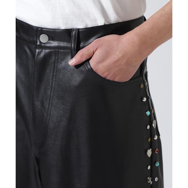ロイヤルフラッシュ（ROYAL FLASH）/Bloomyard／ブルームヤード／Fake LeatherSide Studs Pants_6