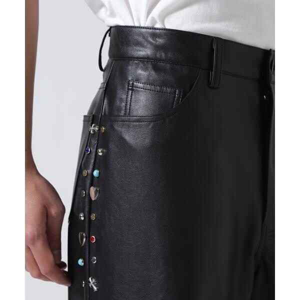 ロイヤルフラッシュ（ROYAL FLASH）/Bloomyard／ブルームヤード／Fake LeatherSide Studs Pants_7