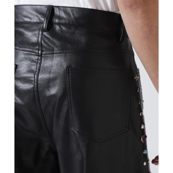 ロイヤルフラッシュ（ROYAL FLASH）/Bloomyard／ブルームヤード／Fake LeatherSide Studs Pants_9