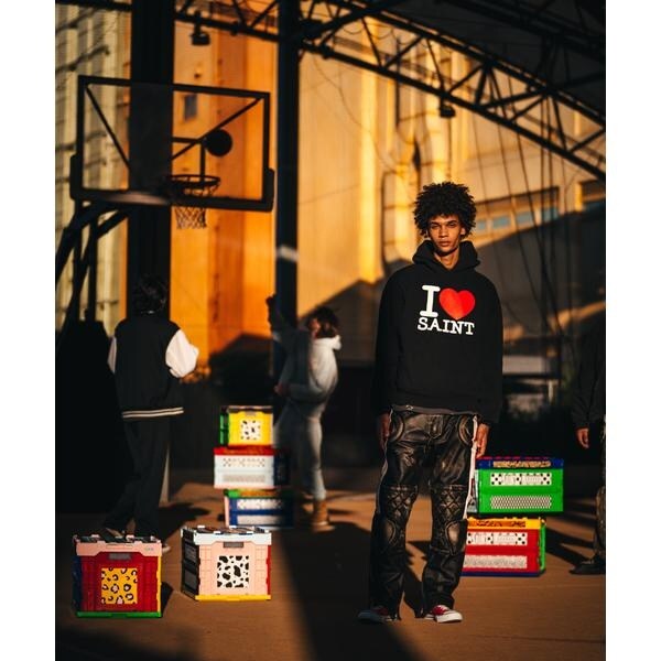 ロイヤルフラッシュ（ROYAL FLASH）/SAINT MICHAEL／セントマイケル／HOODIE／I LOVE SAINT／BLACK