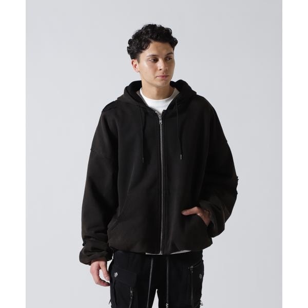 ロイヤルフラッシュ（ROYAL FLASH）/GEN_DAI／ゲンダイ／DAMAGE ZIP HOODIE