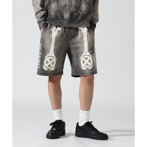 ロイヤルフラッシュ（ROYAL FLASH）/SAINT MICHAEL／セントマイケル／BH_CUT SEW SHORTS／BONE／CHARC