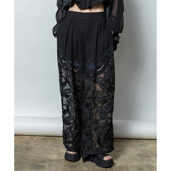 ロイヤルフラッシュ（ROYAL FLASH）/AULA AILA／アウラアイラ／CUTWORK EMBROIDERED PANTS