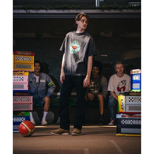 【NEW】ロイヤルフラッシュ（ROYAL FLASH）/SAINT MICHAEL／セントマイケル／SS T−SHIRT／HEART／BLACK_1