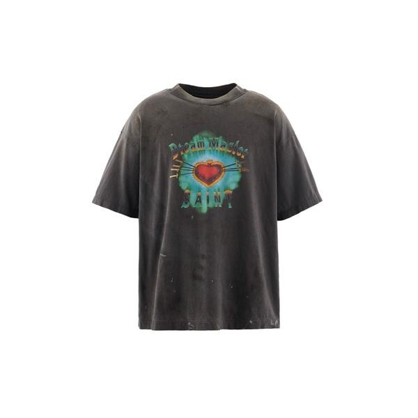 【NEW】ロイヤルフラッシュ（ROYAL FLASH）/SAINT MICHAEL／セントマイケル／SS T−SHIRT／HEART／BLACK_4