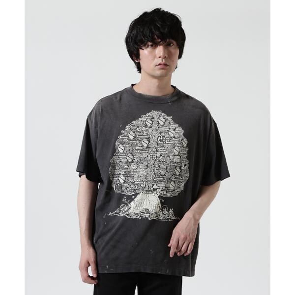 ロイヤルフラッシュ（ROYAL FLASH）/SAINT MICHAEL／セントマイケル／SS T−SHIRT／TREE／BLACK