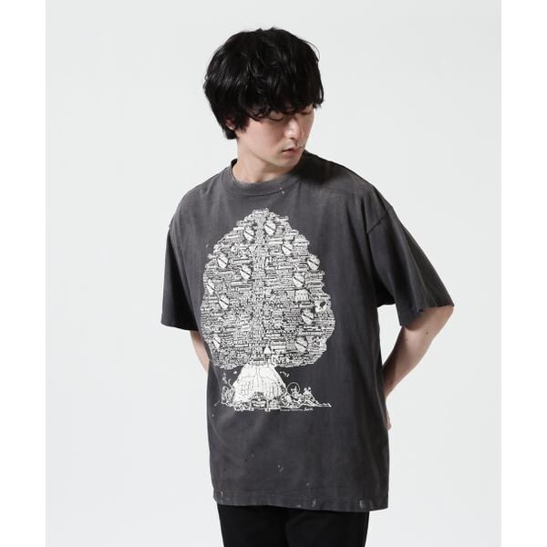 ロイヤルフラッシュ（ROYAL FLASH）/SAINT MICHAEL／セントマイケル／SS T−SHIRT／TREE／BLACK_1