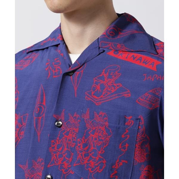 ガーデン（GARDEN）/Aloha Blossom／アロハブロッサム／Minsa Argyle Aloha Shirts_4