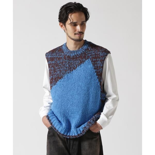 楽天市場】【中古】YOKE 2023AW INTARSIA BLOCKING CREWNECK SWEATER 