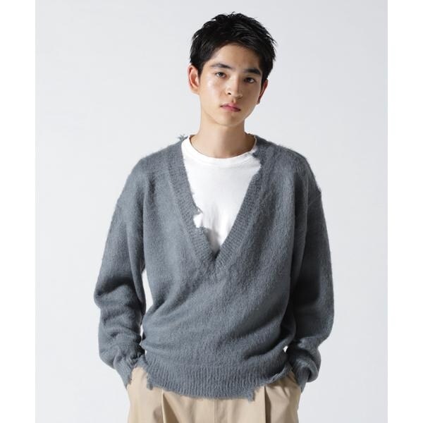 ガーデン（GARDEN）/Toironier／トワロニエ／mohair v neck knit