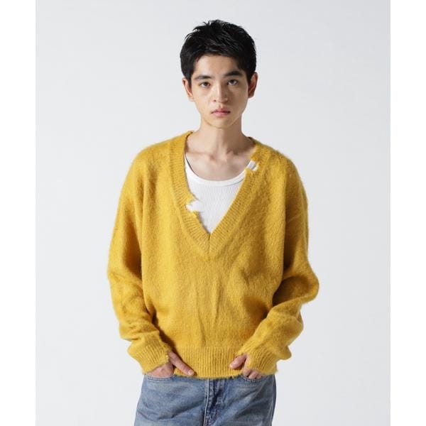 ガーデン（GARDEN）/Toironier／トワロニエ／mohair v neck knit