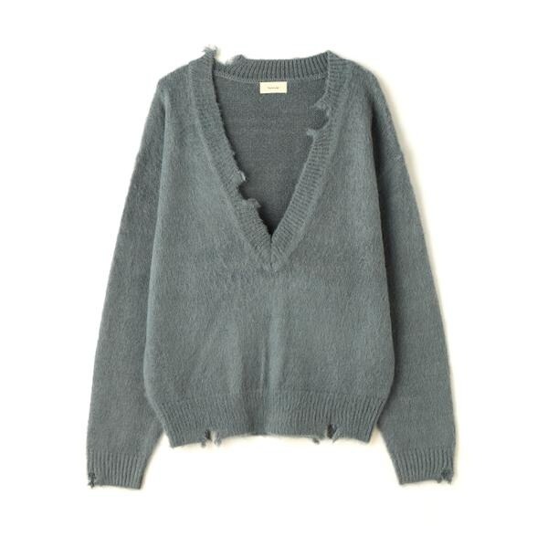 ガーデン（GARDEN）/Toironier／トワロニエ／mohair v neck knit