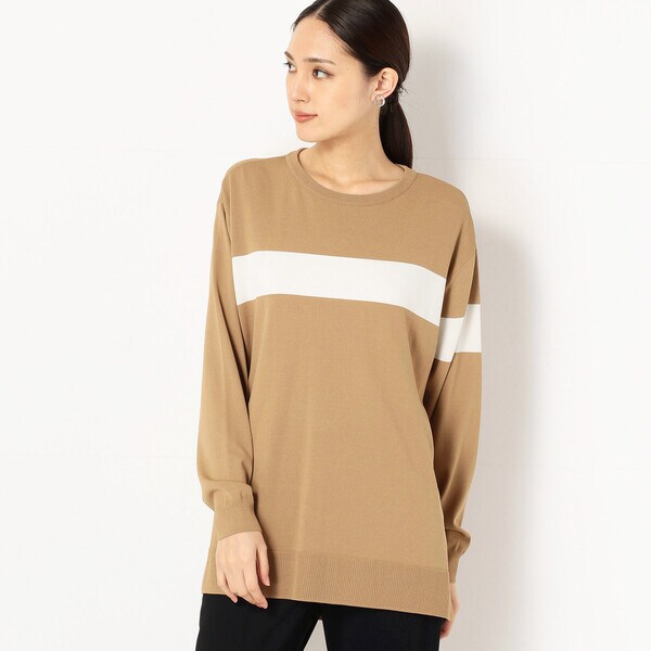 【NEW】コムサ/バイカラー　ニットチュニック