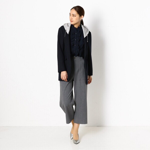 【NEW】コムサ/ノルディックシフォンシャビー　フリルブラウス NEW】コムサ/ノルディックシフォンシャビー フリルブラウスの通販はau