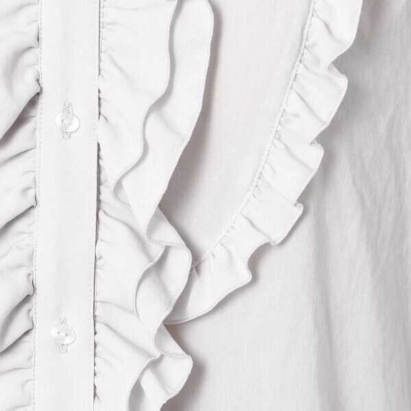 NEW】コムサ/ノルディックシフォンシャビー フリルブラウスの通販はau