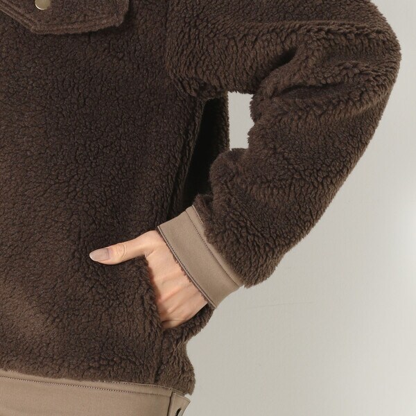 コムサ/フード付き ショート丈 ボアブルゾンの通販はau PAY マーケット