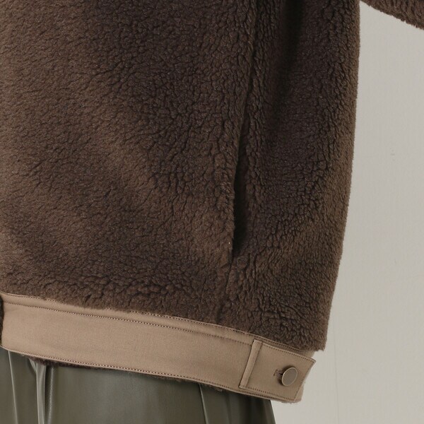 コムサ/フード付き ショート丈 ボアブルゾンの通販はau PAY マーケット