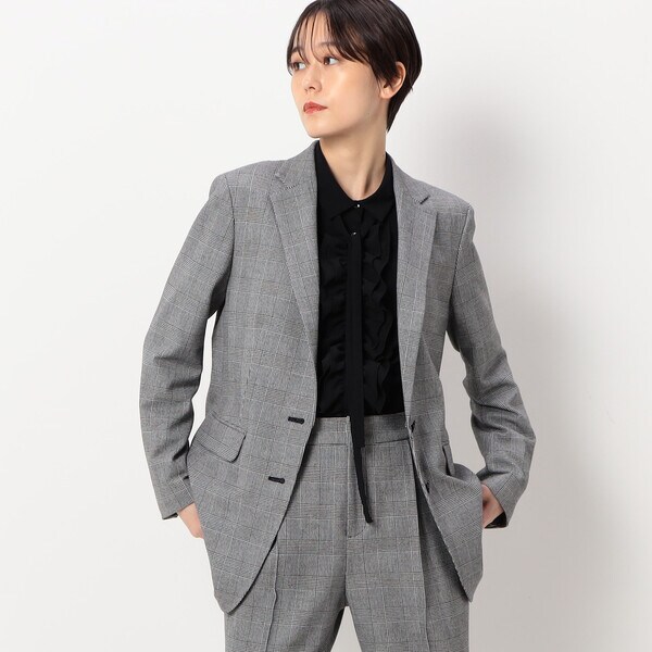 コムサ/【セットアップ対応】２ＷＡＹストレッチシアバターグレンチェック柄　ジャケット_3