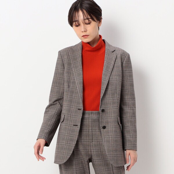 コムサ/【セットアップ対応】２ＷＡＹストレッチシアバターグレンチェック柄　ジャケット_5