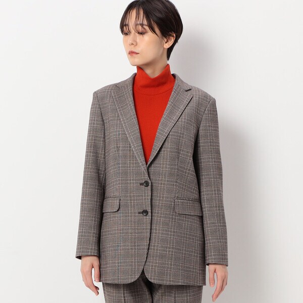 コムサ/【セットアップ対応】２ＷＡＹストレッチシアバターグレンチェック柄　ジャケット_6