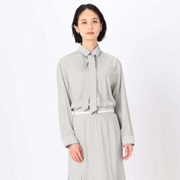 コムサ（COMME CA）/〔 TALLサイズ 〕 【セットアップ対応】バックサテンアムンゼン幾何小紋柄 シャツの通販は