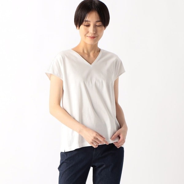 コムサ（COMME CA）/〔 TALLサイズ 〕 スムース Vネックプルオーバー