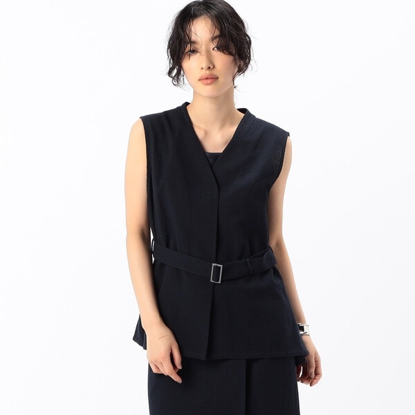 コムサ（COMME CA）/〔 Sサイズ 〕 【セットアップ対応／3WAY】バスケットパナマ ジレ