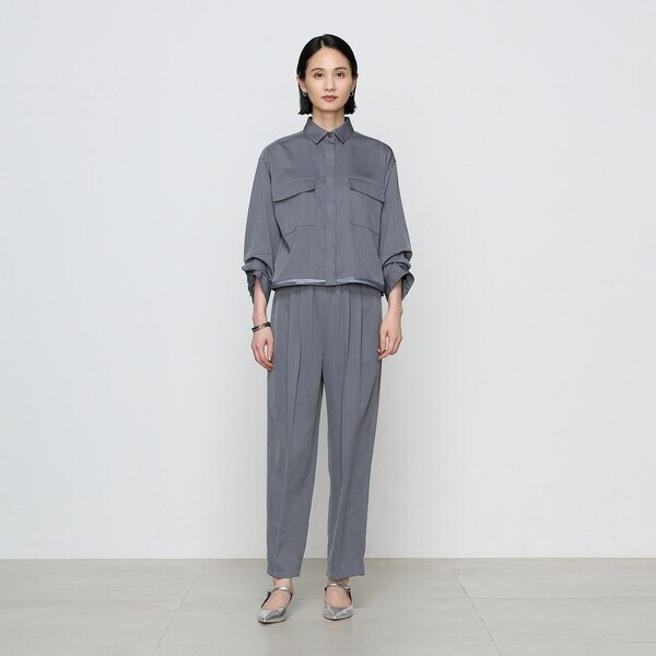 コムサ（COMME CA）/【ブライトリーセットアップ】サテンストライプ