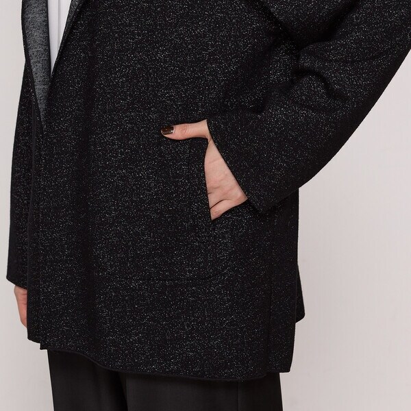 コムサ（COMME CA）/【リバーシブル】ウールリバーツイード調 リバー羽織り